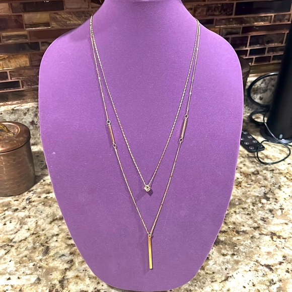 Louis Vuitton #318 Lock & Key on NWT Sonoma Layered Necklace Goldplated - Picture 5 of 12